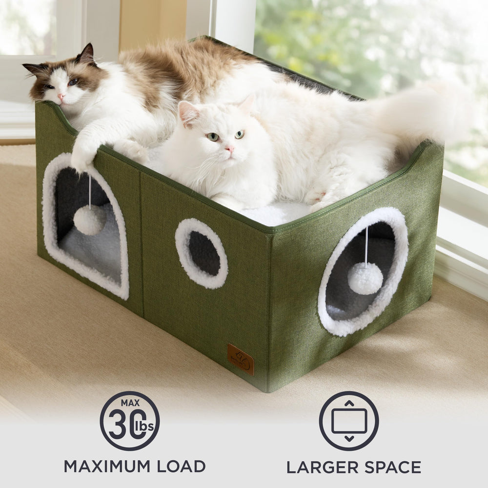 Bedsure foldable pet cave for compact storage.