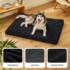 Bedsure Giant Dog Bed in plush sherpa fabric offers cloud-like softness.