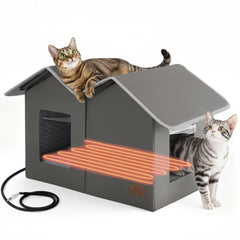 Bedsure heated outdoor cat house exterior rainproof Oxford fabric protects cats from rain and wind