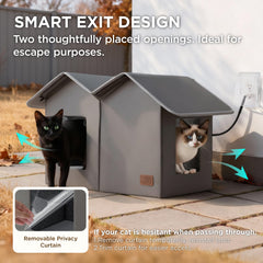 Bedsure heated outdoor cat house safety pad with overheat protection for safe warmth