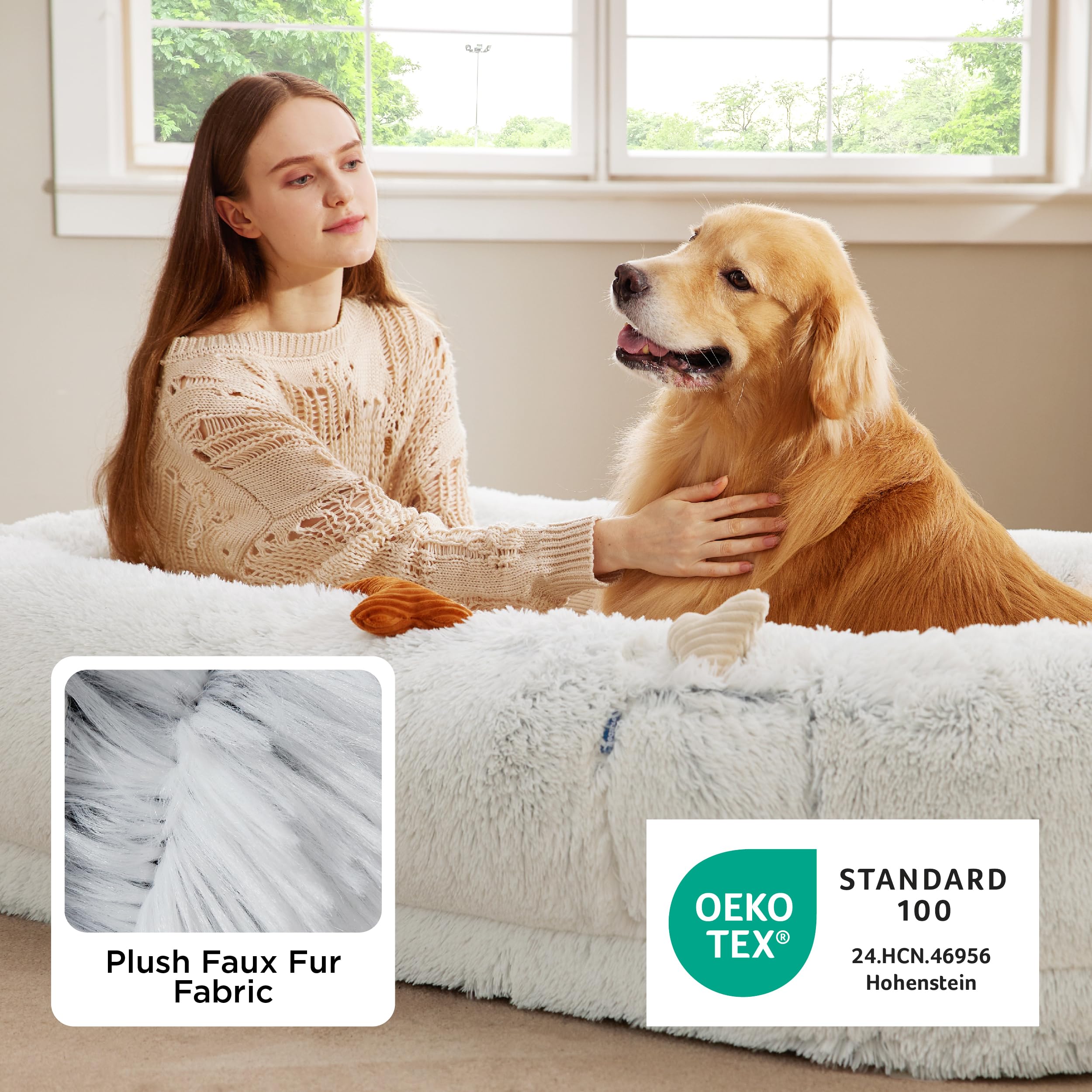 Bedsure non-slip base keeps the bed stable.