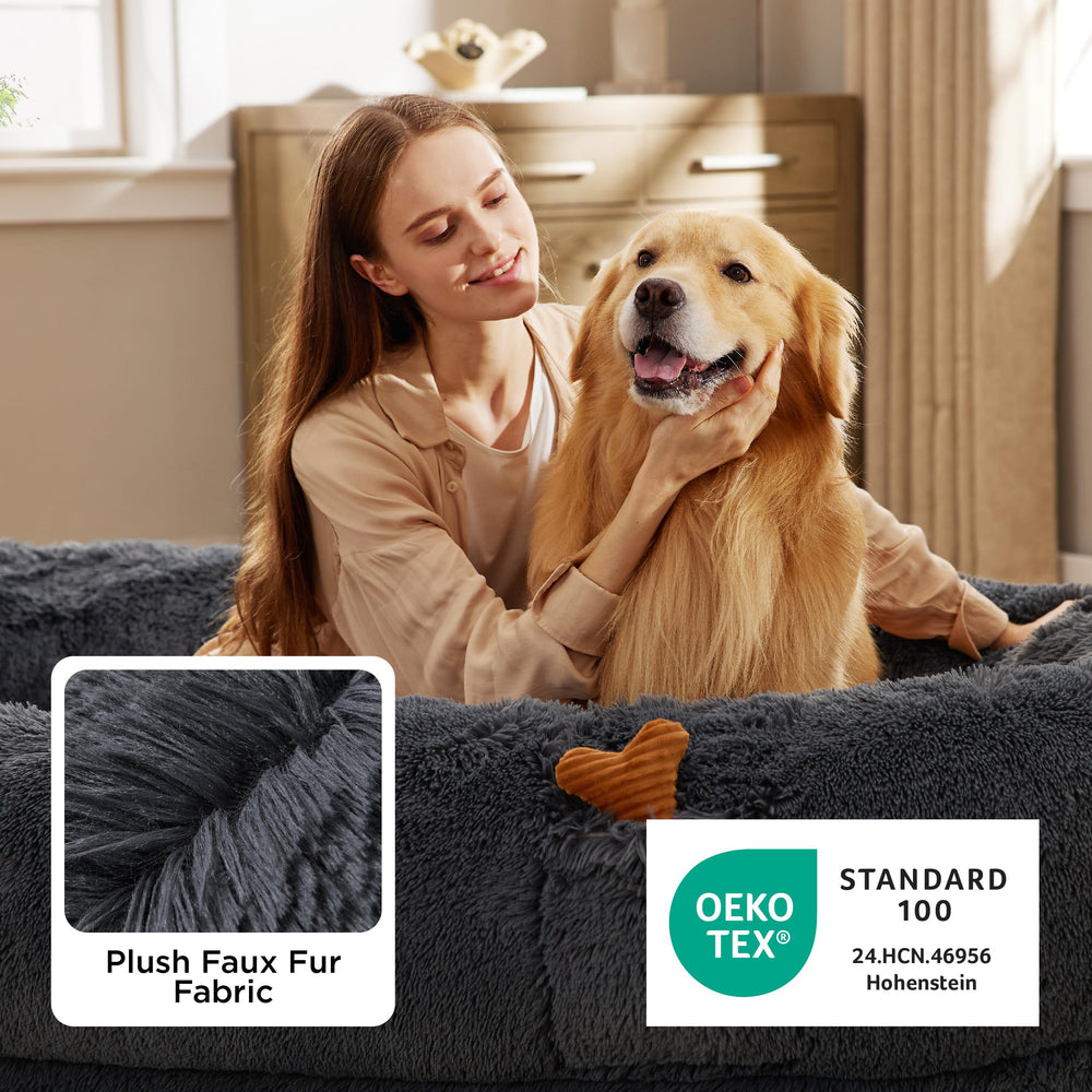 Bedsure Human Dog Bed offers orthopedic-style support with high-density foam.