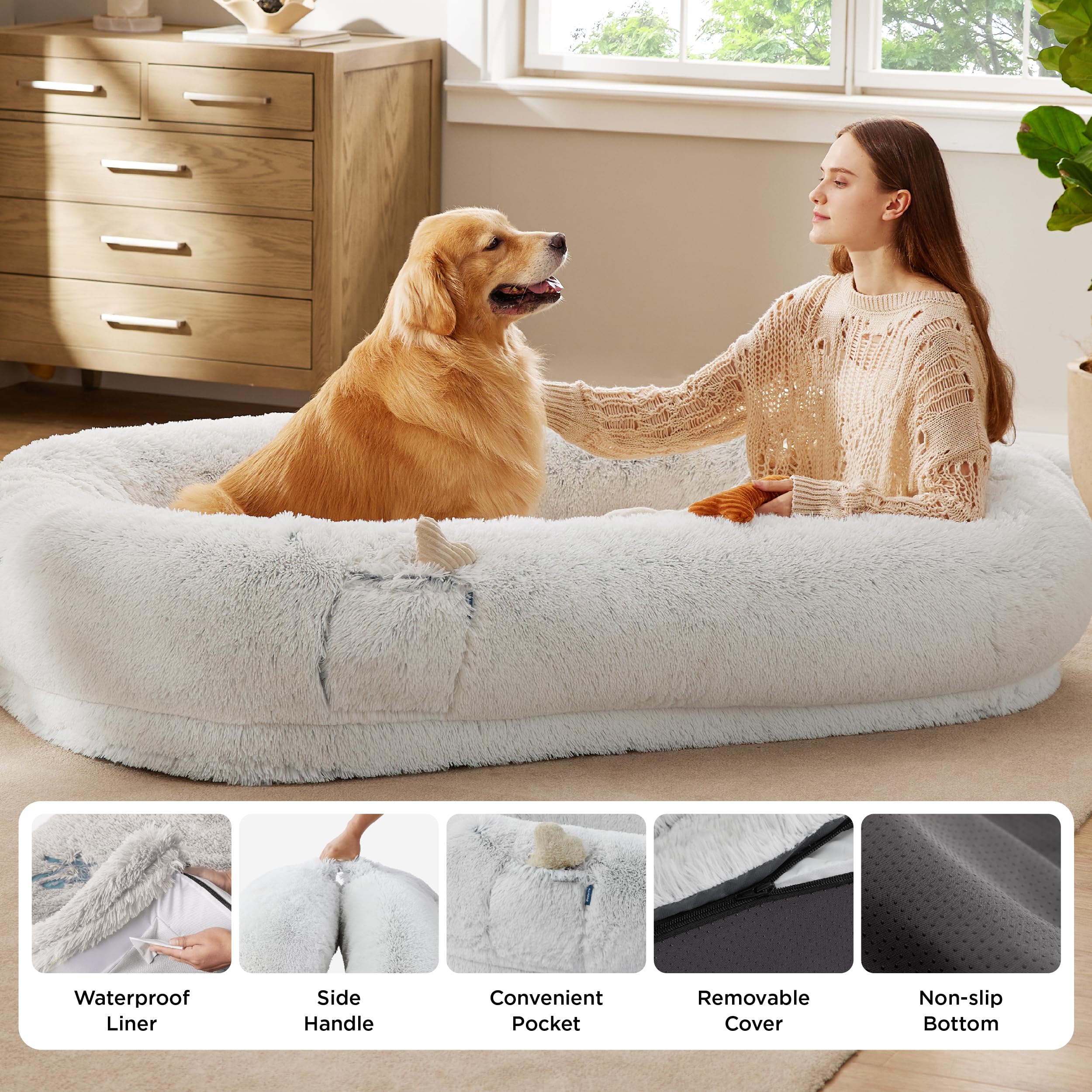 Bedsure side pocket and handles for convenient storage.