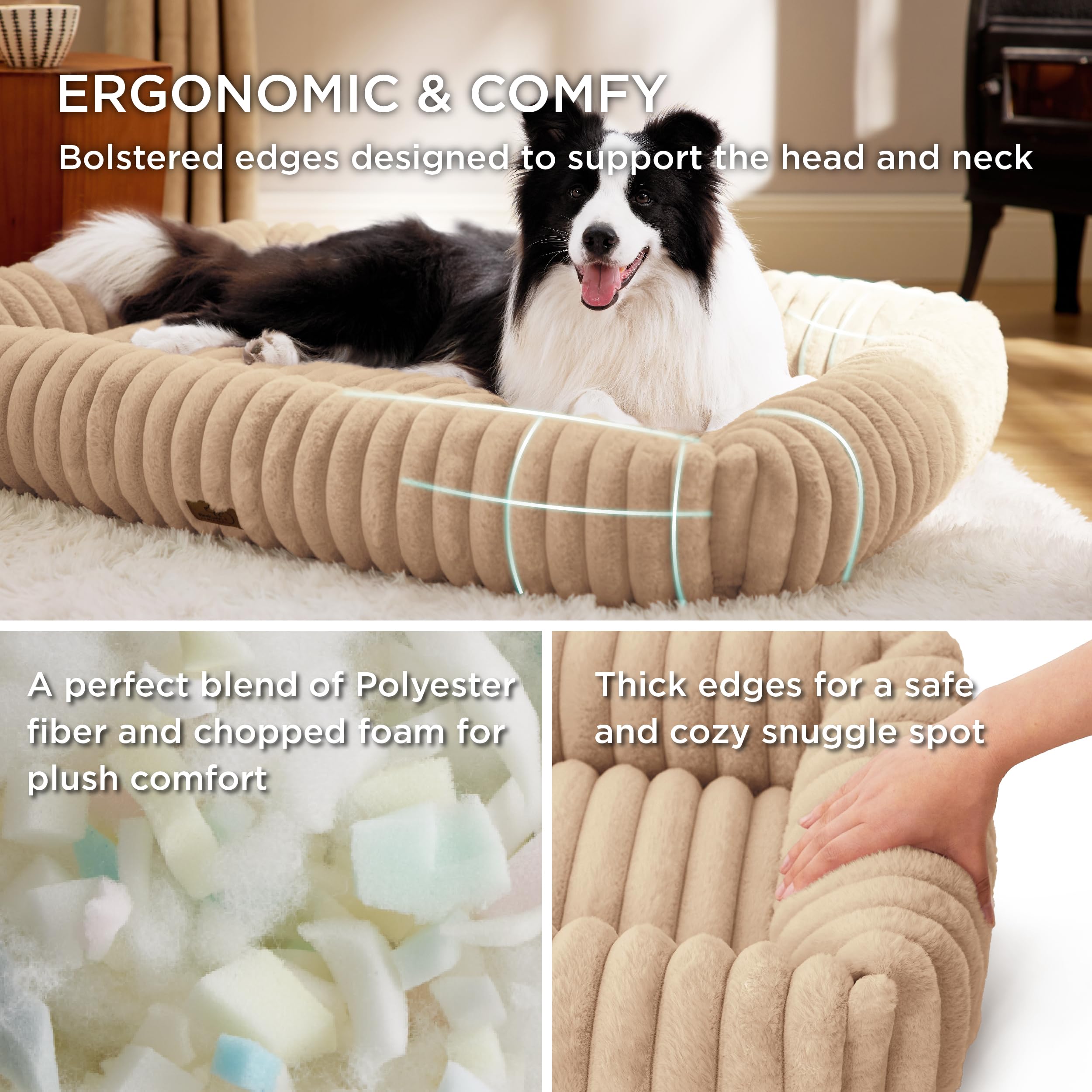 Bedsure imitation fur interior close-up highlighting plush warmth.