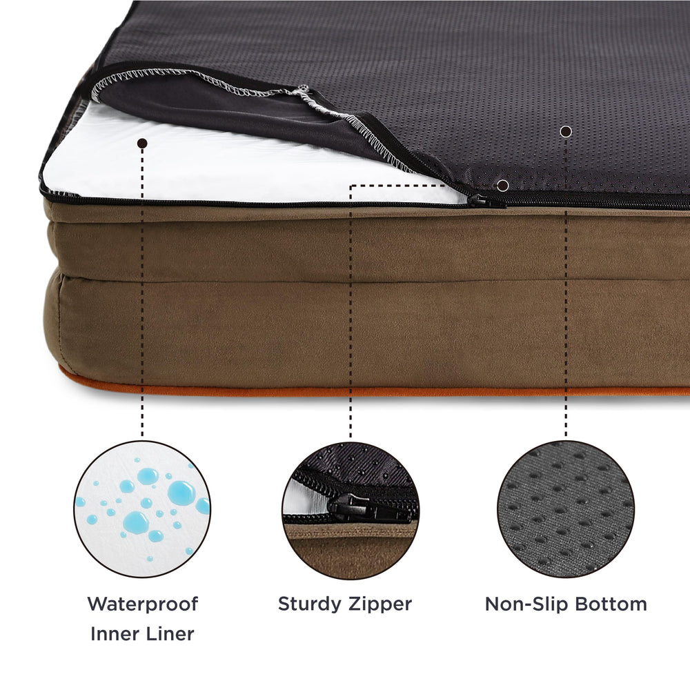 Bedsure L Plus egg-crate foam detail shows balanced weight distribution for joints