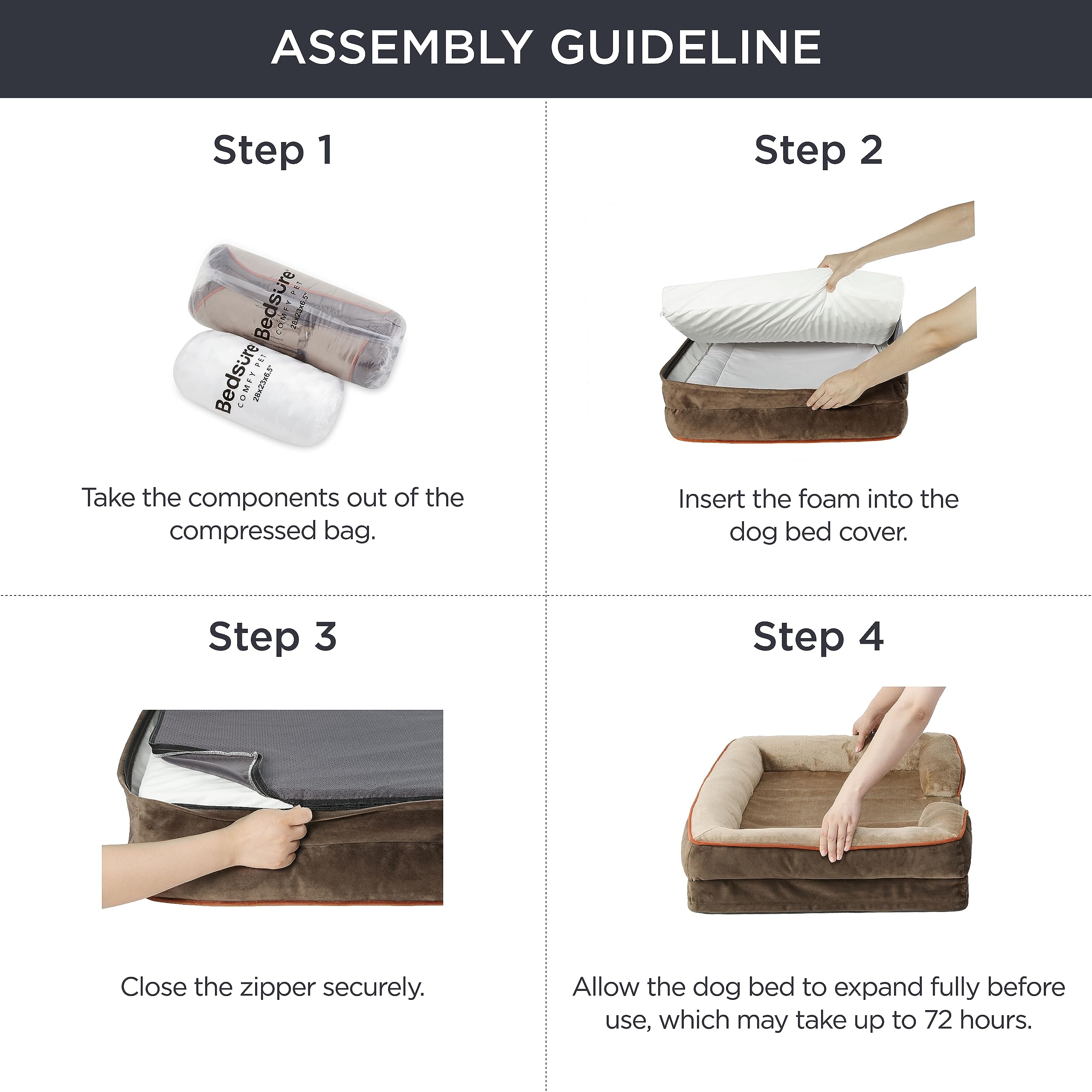 Bedsure L Plus low-entry design image suggests easy access for senior pets