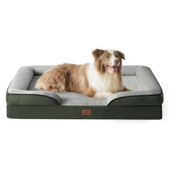 Bedsure L Plus orthopedic dog bed - 38-inch frame for large dogs with roomy space.