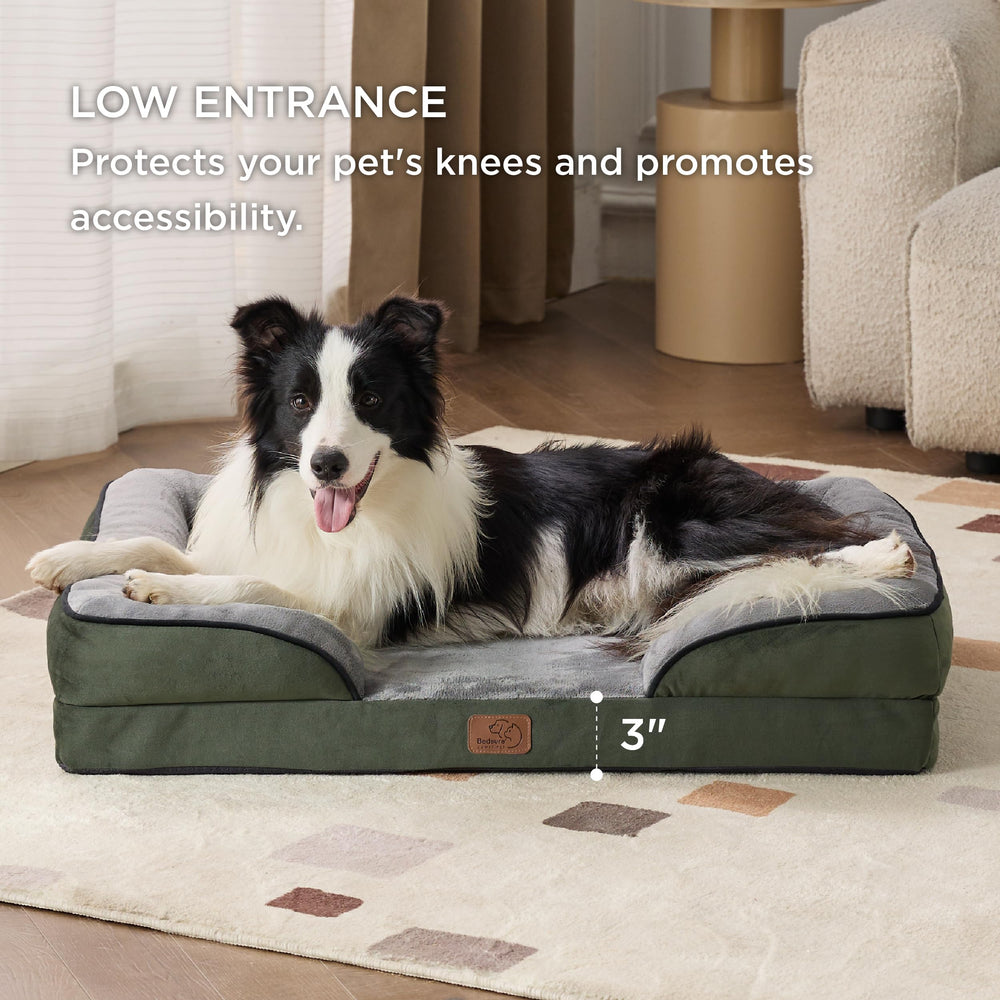 Bedsure non-skid bottom stays in place on hard floors.