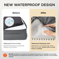 Bedsure L Plus waterproof cover detail protects foam from spills
