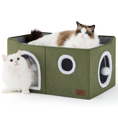 Bedsure large cat bed interior hideaway for indoor cats.