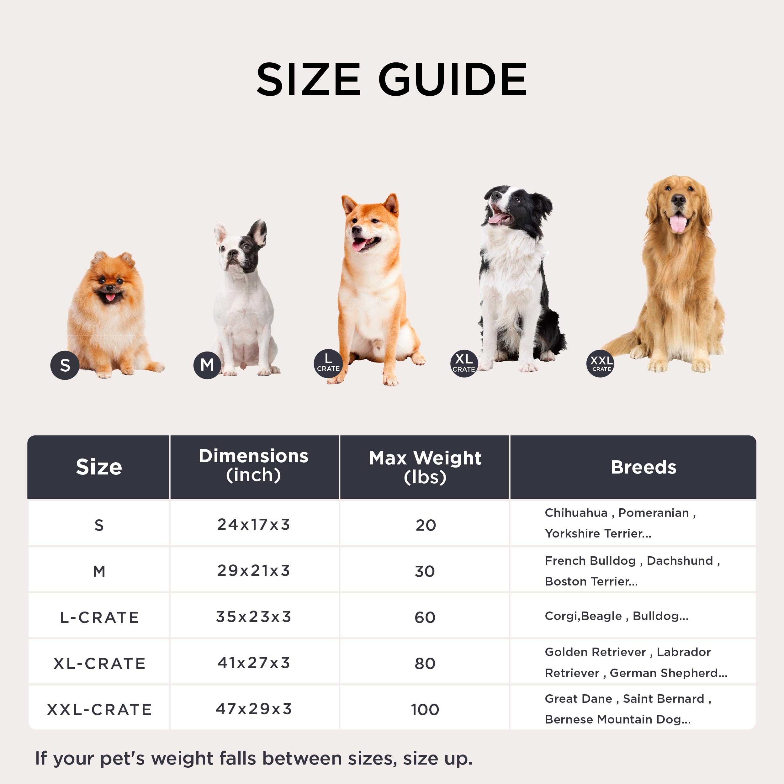 Bedsure large crate pad suitable for multiple breeds and lounging.