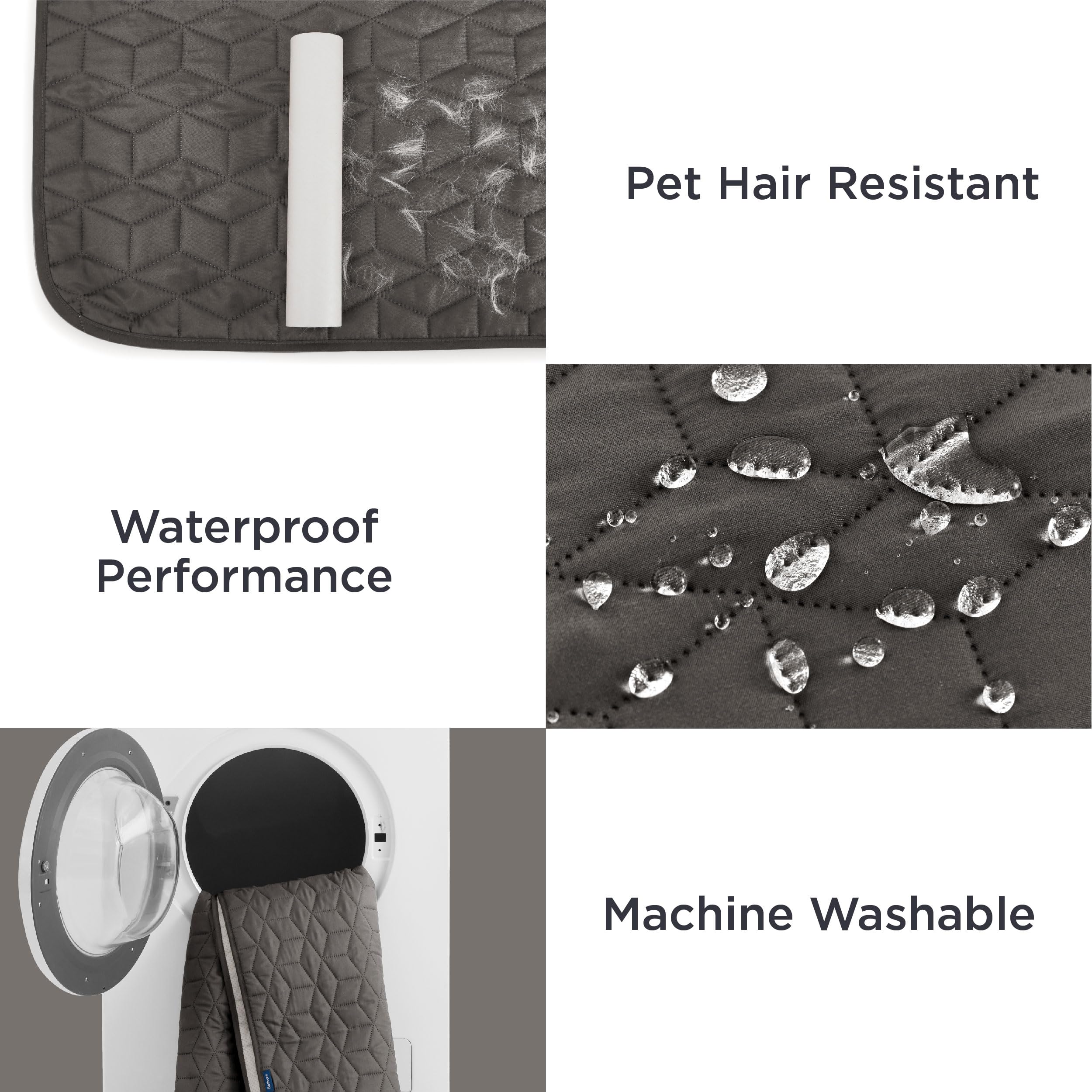 Bedsure lightweight pet sofa protector adds plush comfort for pets without bulk.