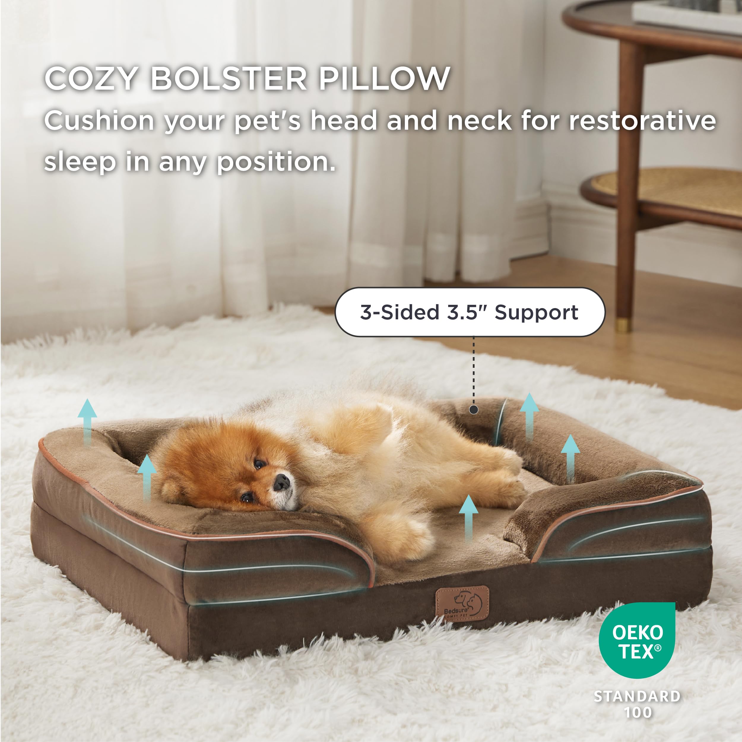 Bedsure machine-washable cover photo illustrates quick cleaning after use