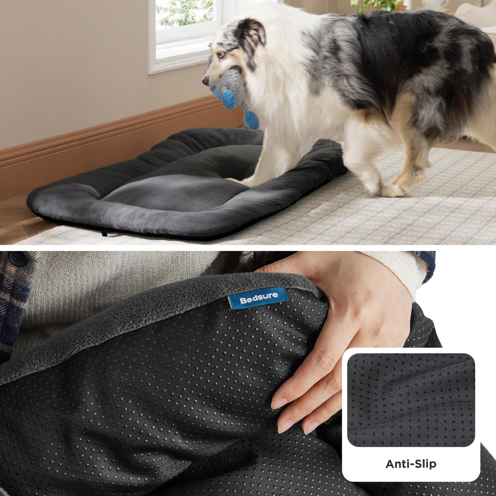 Bedsure machine-washable dog pad shown ready for quick cleanups after adventures