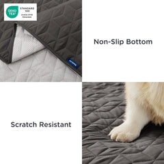 Bedsure machine-washable pet sofa protector for easy cleanup.