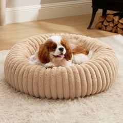 Bedsure medium dog bed with faux fur surface for cozy warmth.