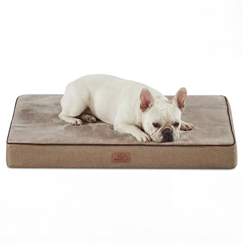Bedsure Memory Foam Dog Bed Medium with orthopedic foam top for supported lounging