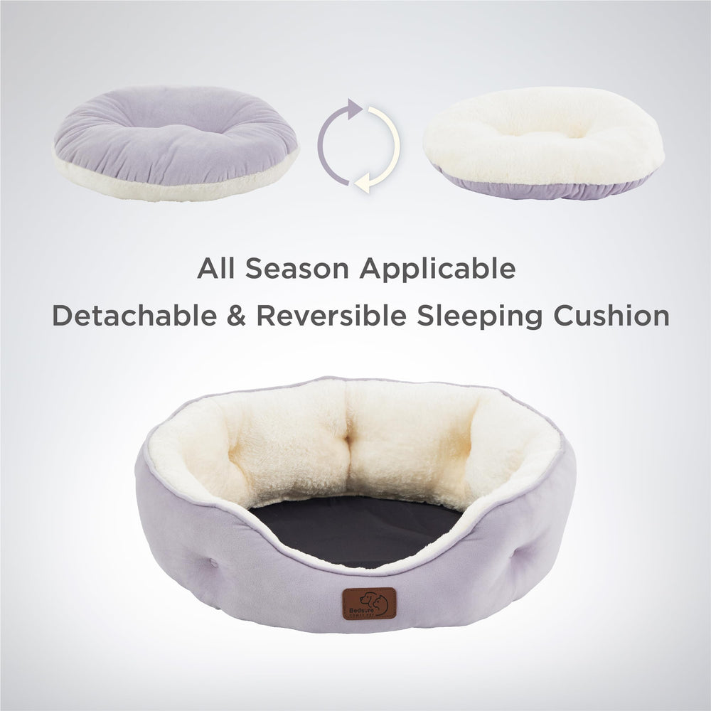 Bedsure Misty Lilac bed non-slip bottom detail for stable placement