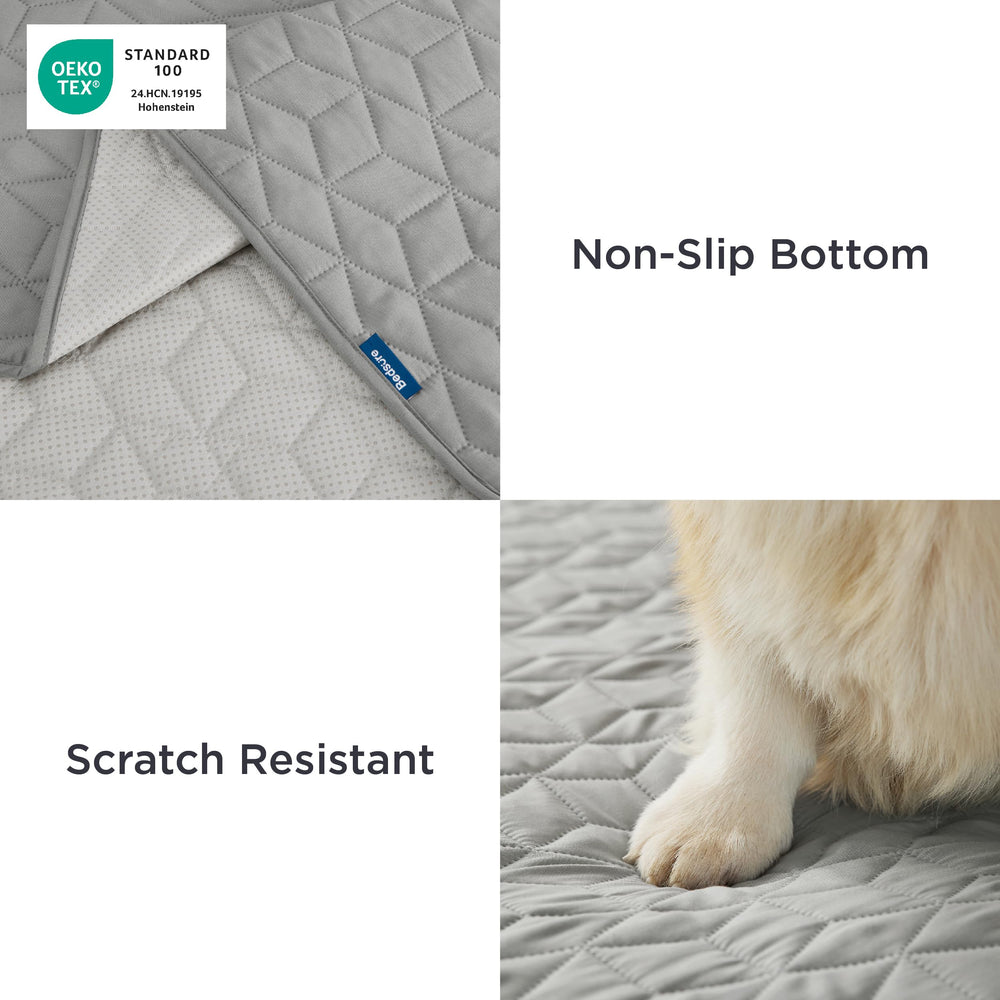 Bedsure non-slip bottom keeps cover in place during pet lounging