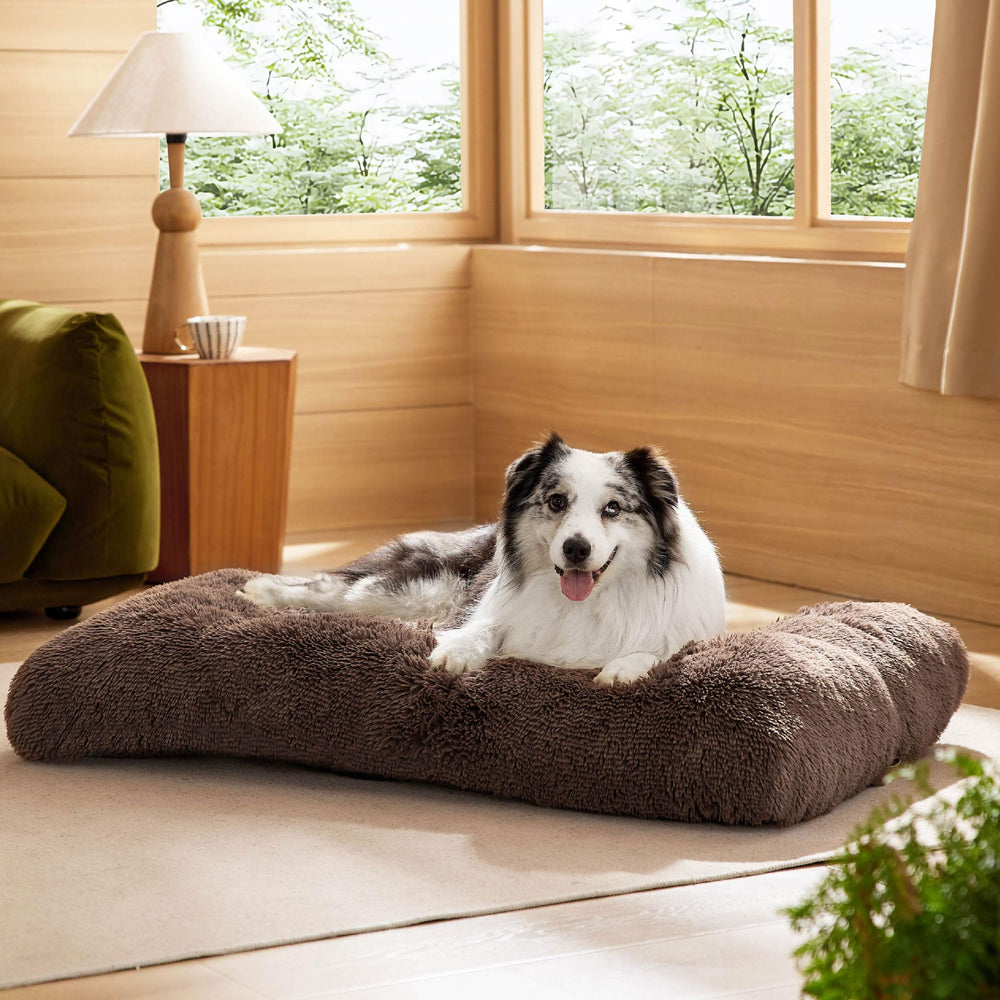 Bedsure non-slip bottom dog bed keeps it steady on slick floors.
