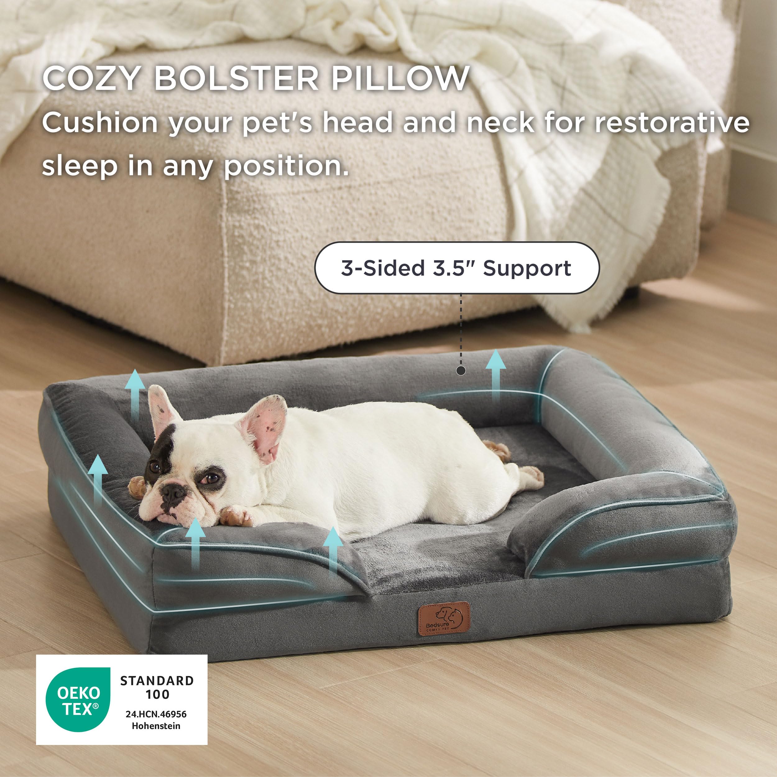 Bedsure dog bed bottom stays in place with non-skid design