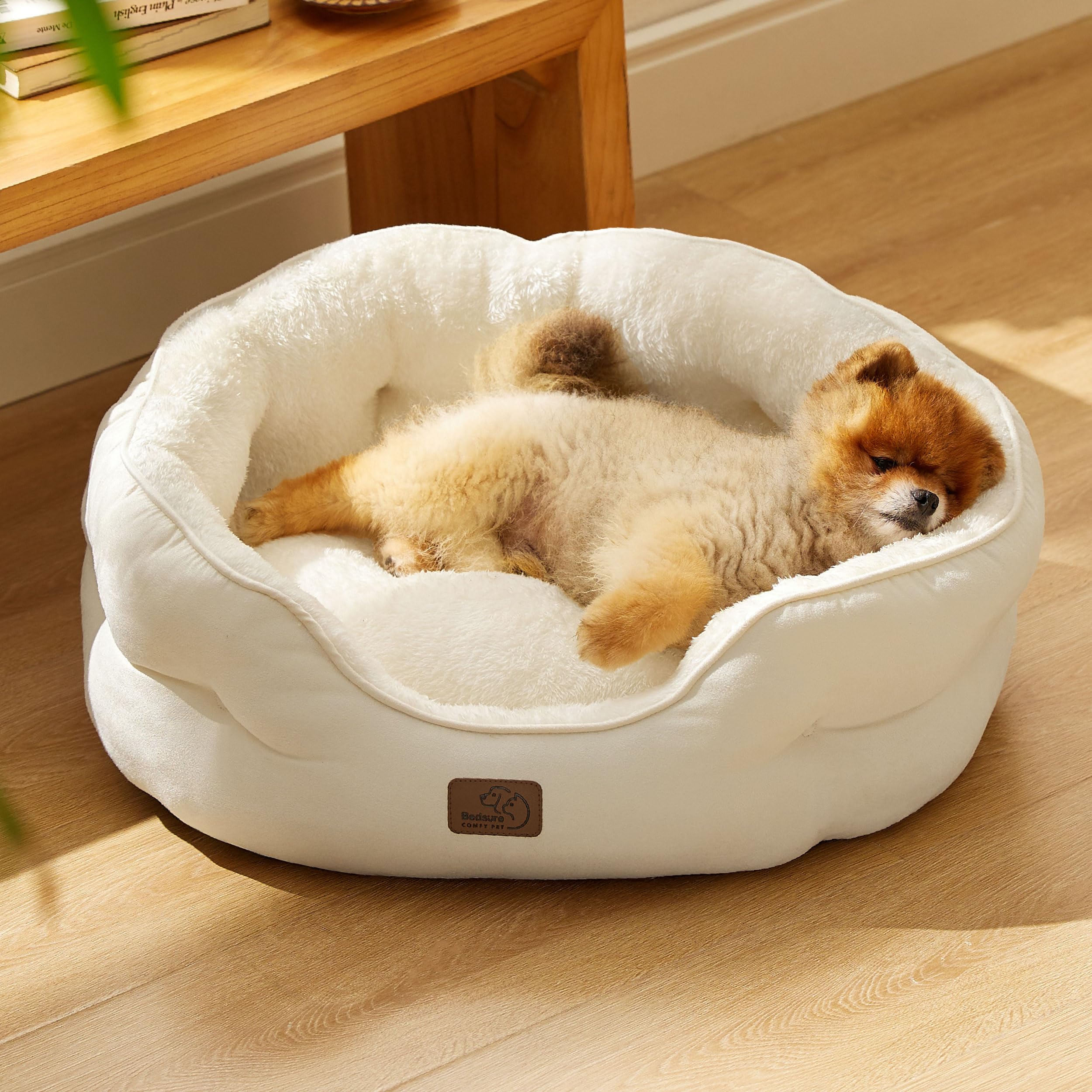 Bedsure OEKO-TEX certified pet bed for safe lounging.