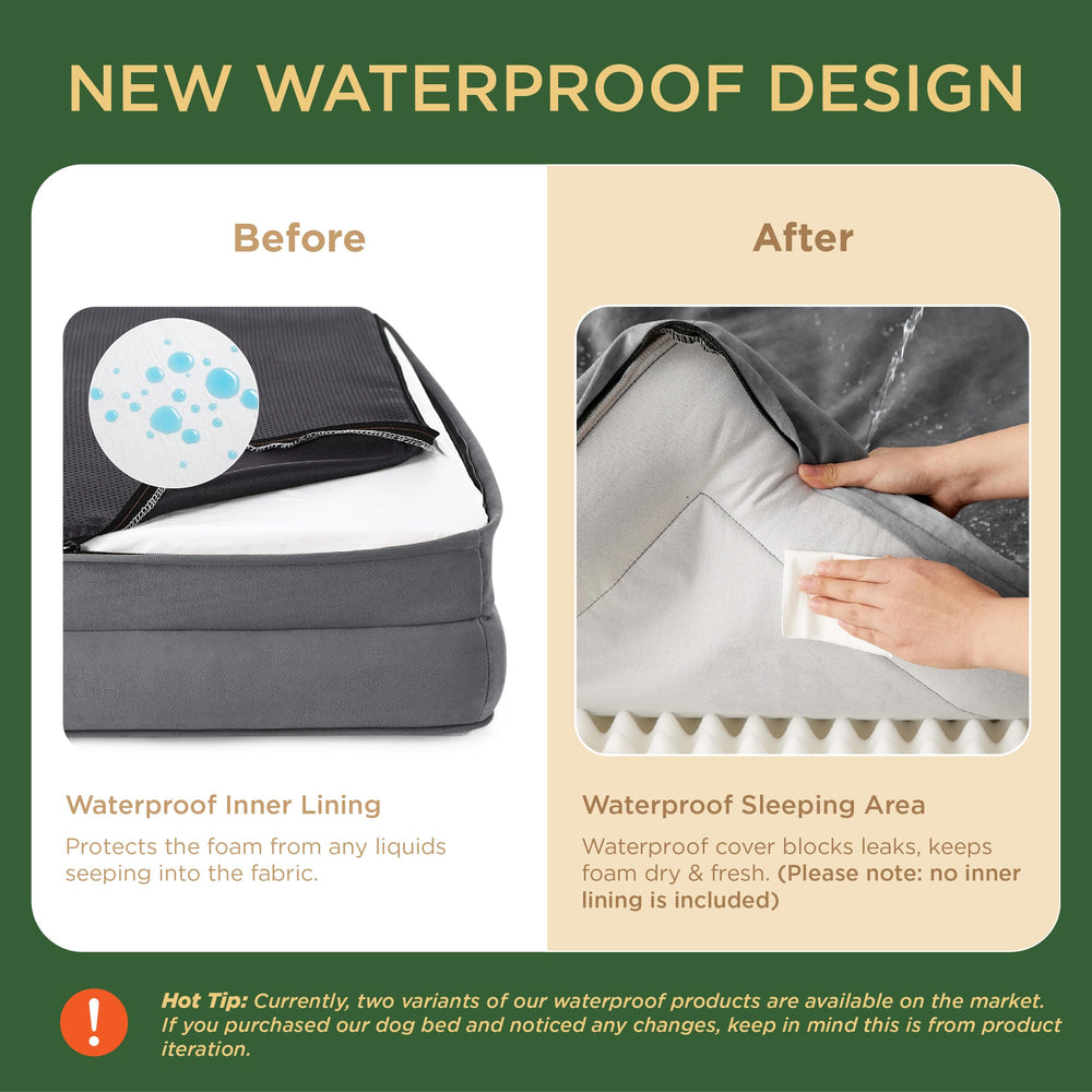Bedsure orthopedic dog bed bolster detail illustrating secure, adjustable resting positions.