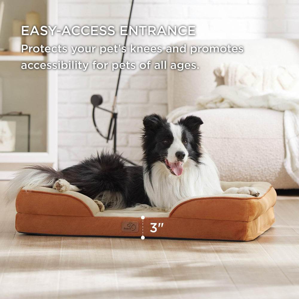 Bedsure orthopedic dog bed flannel fabric texture looks soft