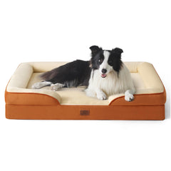 Bedsure orthopedic dog bed foam closeup shows joint-supporting foam