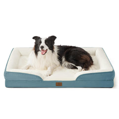 Bedsure orthopedic dog bed foam closeup showing supportive egg-crate core