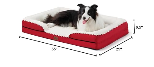 Bedsure orthopedic dog bed foam mattress detail showing high-density support