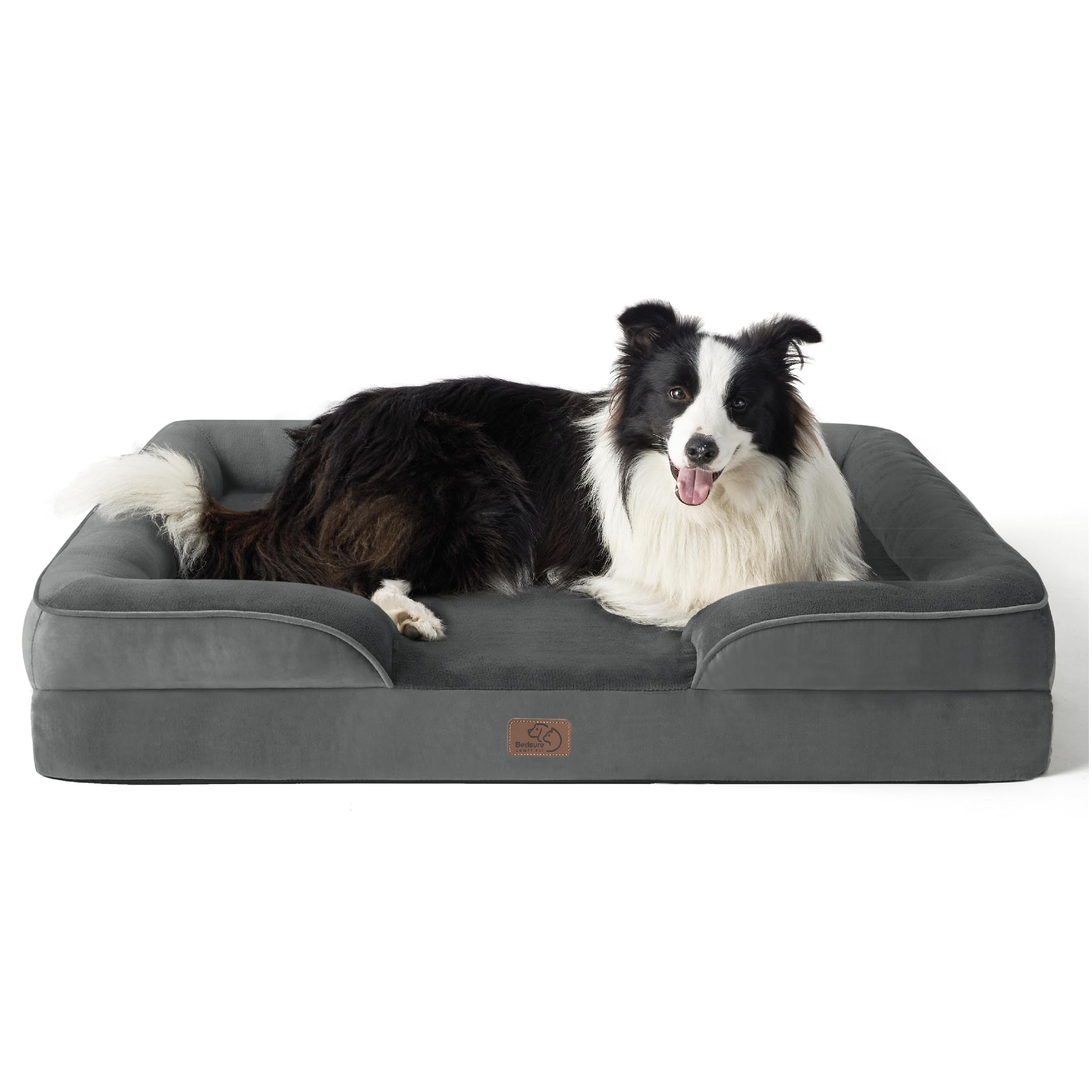 Bedsure orthopedic dog bed foam supports joints for restful sleep.