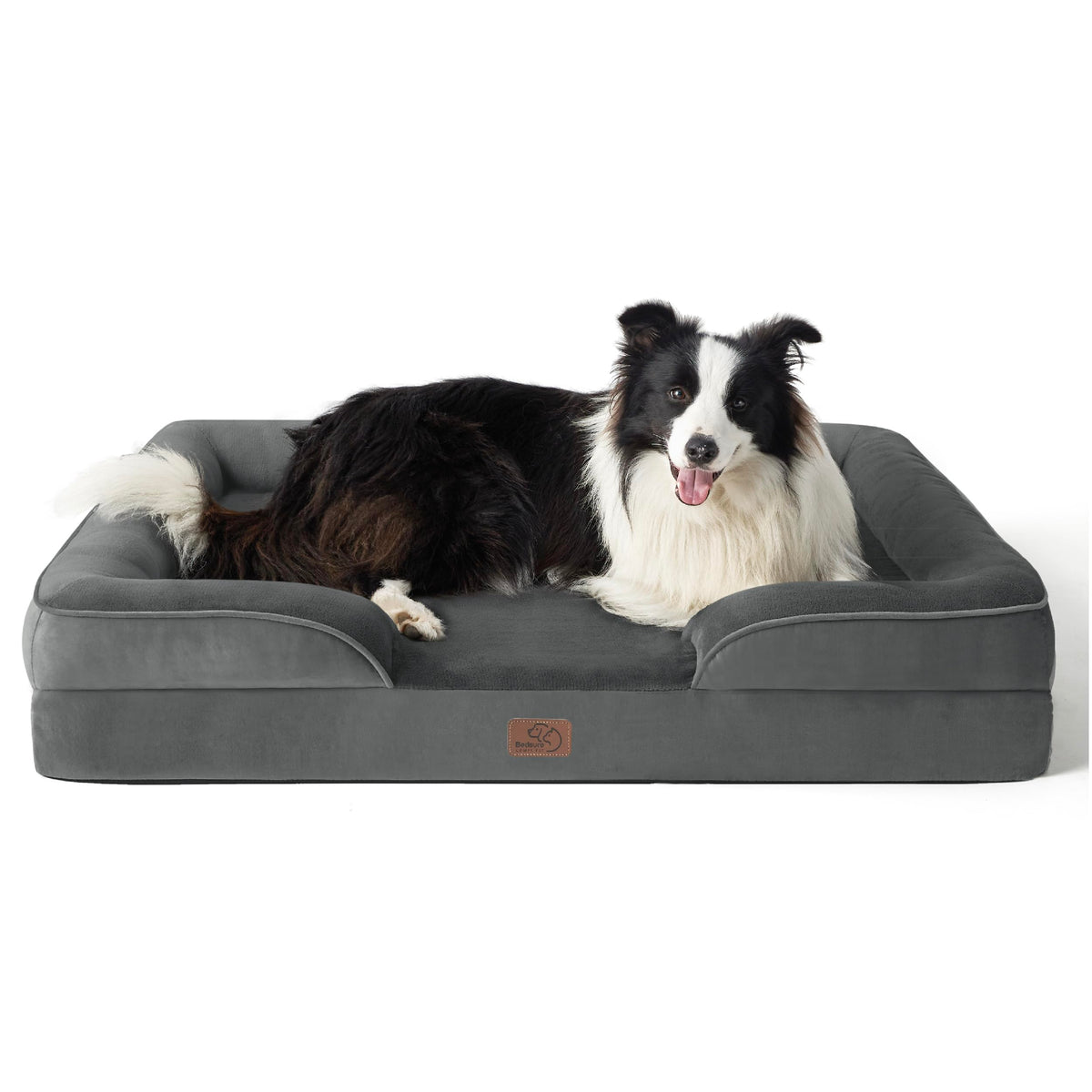 Bedsure orthopedic dog bed foam supports joints for restful sleep.