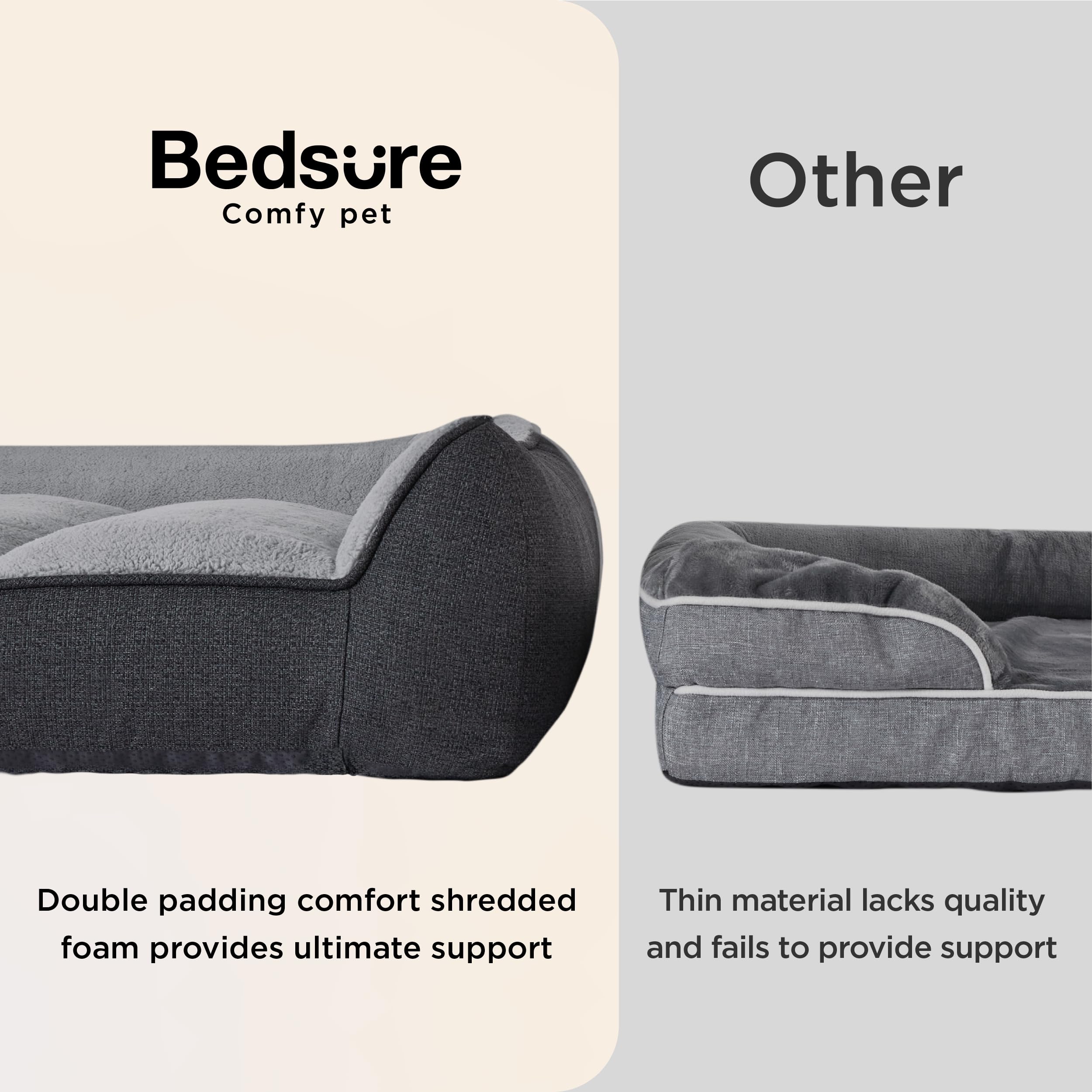 Bedsure beds with headrest bolster for neck comfort