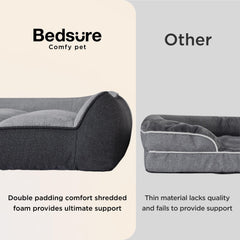 Bedsure beds with headrest bolster for neck comfort