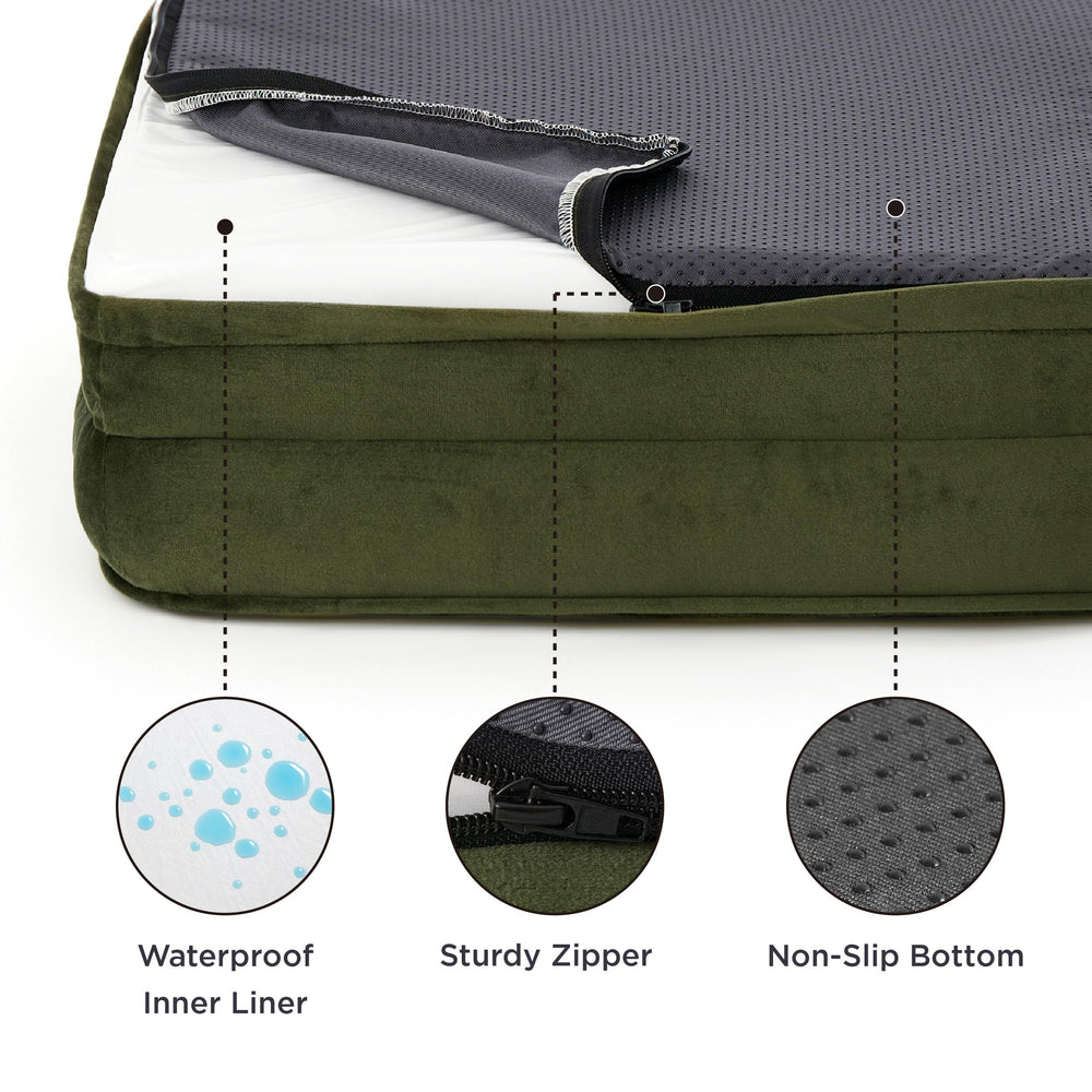 Bedsure orthopedic dog bed large 35 waterproof cover protects foam from spills