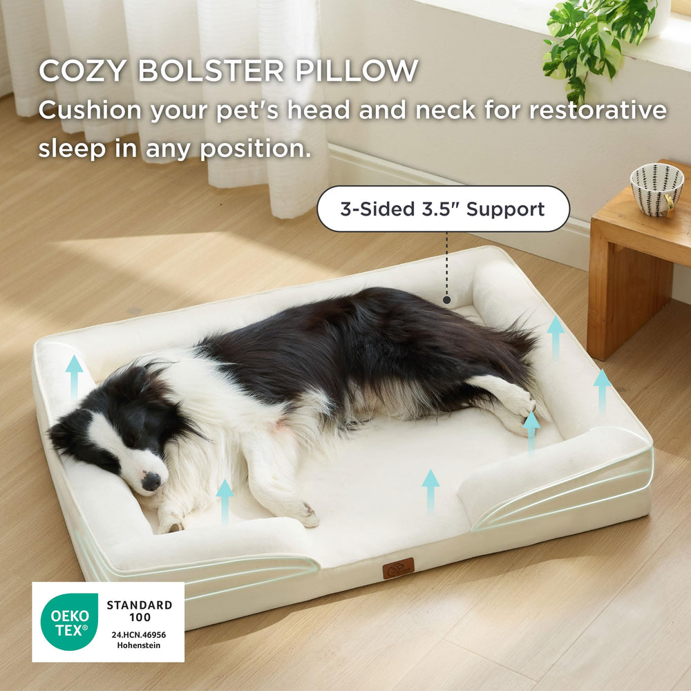 Bedsure foam detail shows high-density foam for even weight distribution and comfort