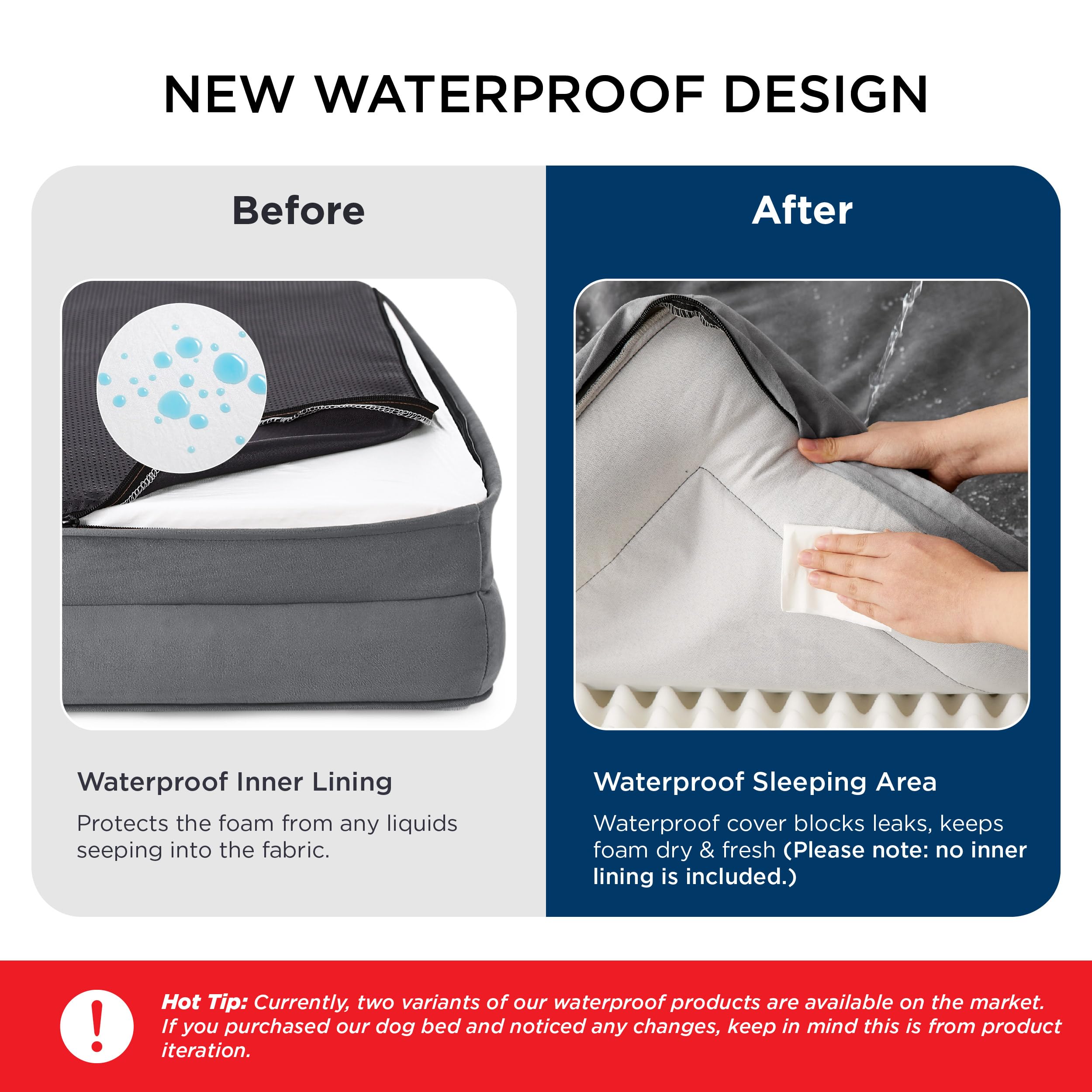 Bedsure inner foam image highlights durable construction and long-lasting support