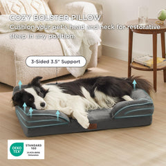 Bedsure orthopedic dog bed large removable cover for easy cleaning