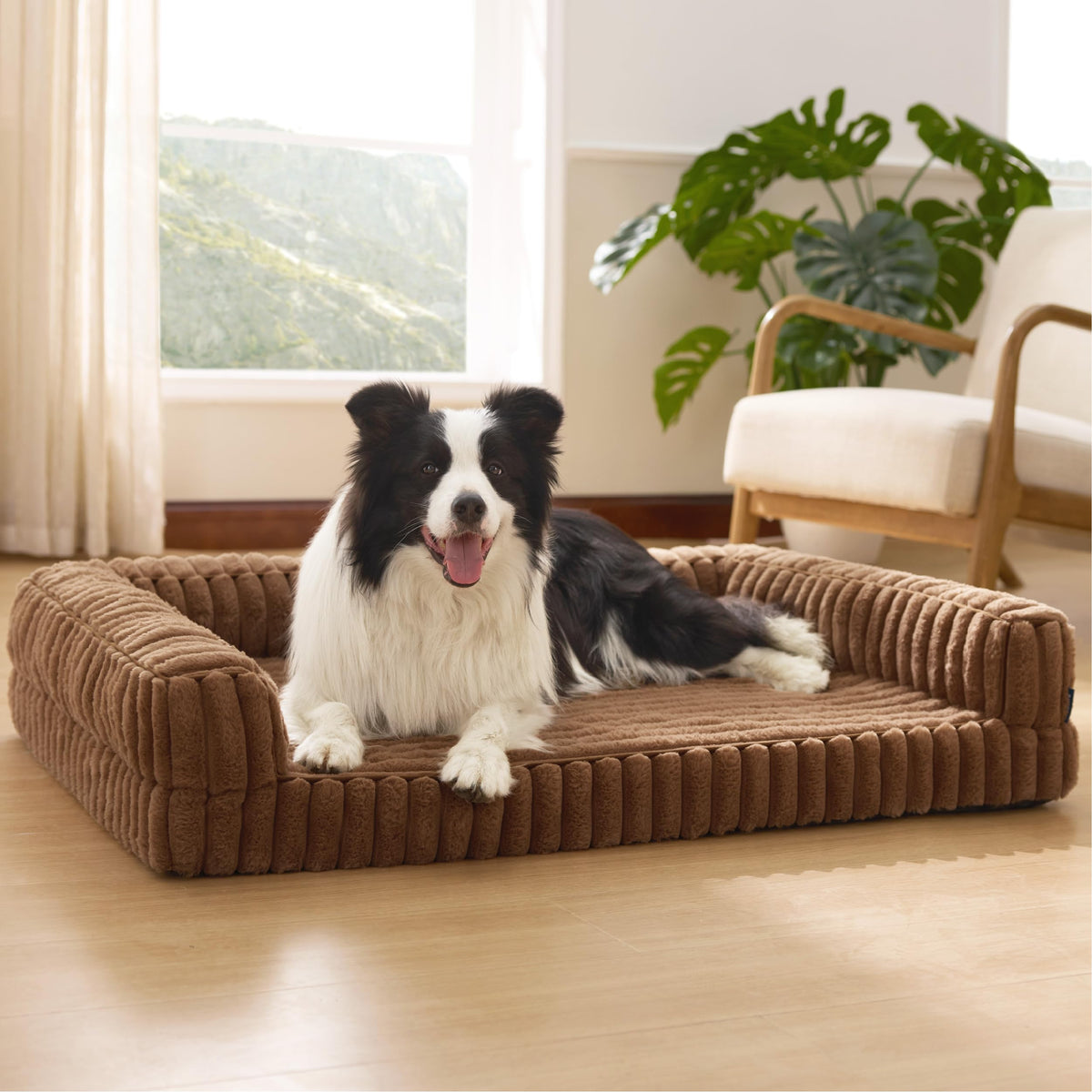 Bedsure orthopedic dog bed with large side view supports joints and comfort
