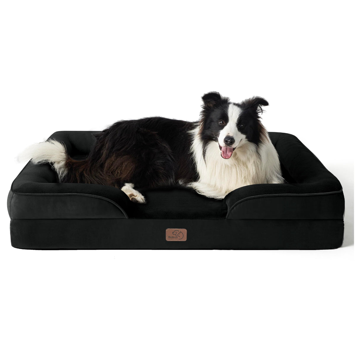 Bedsure orthopedic dog bed large top view shows spacious sleeping surface for big dogs.