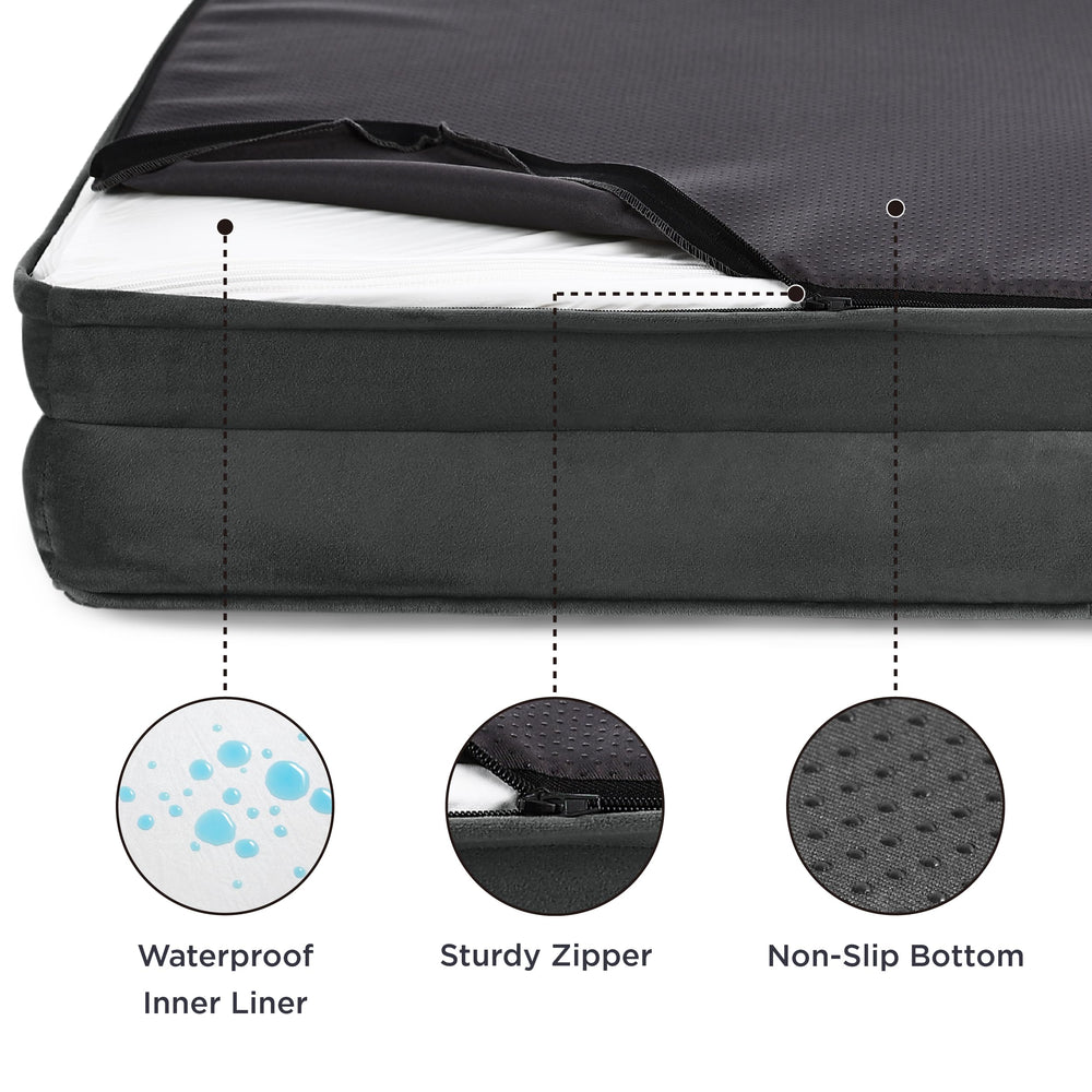Bedsure orthopedic dog bed large waterproof liner protecting foam from spills