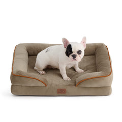 Bedsure orthopedic dog bed medium side view highlights supportive structure for joint comfort.