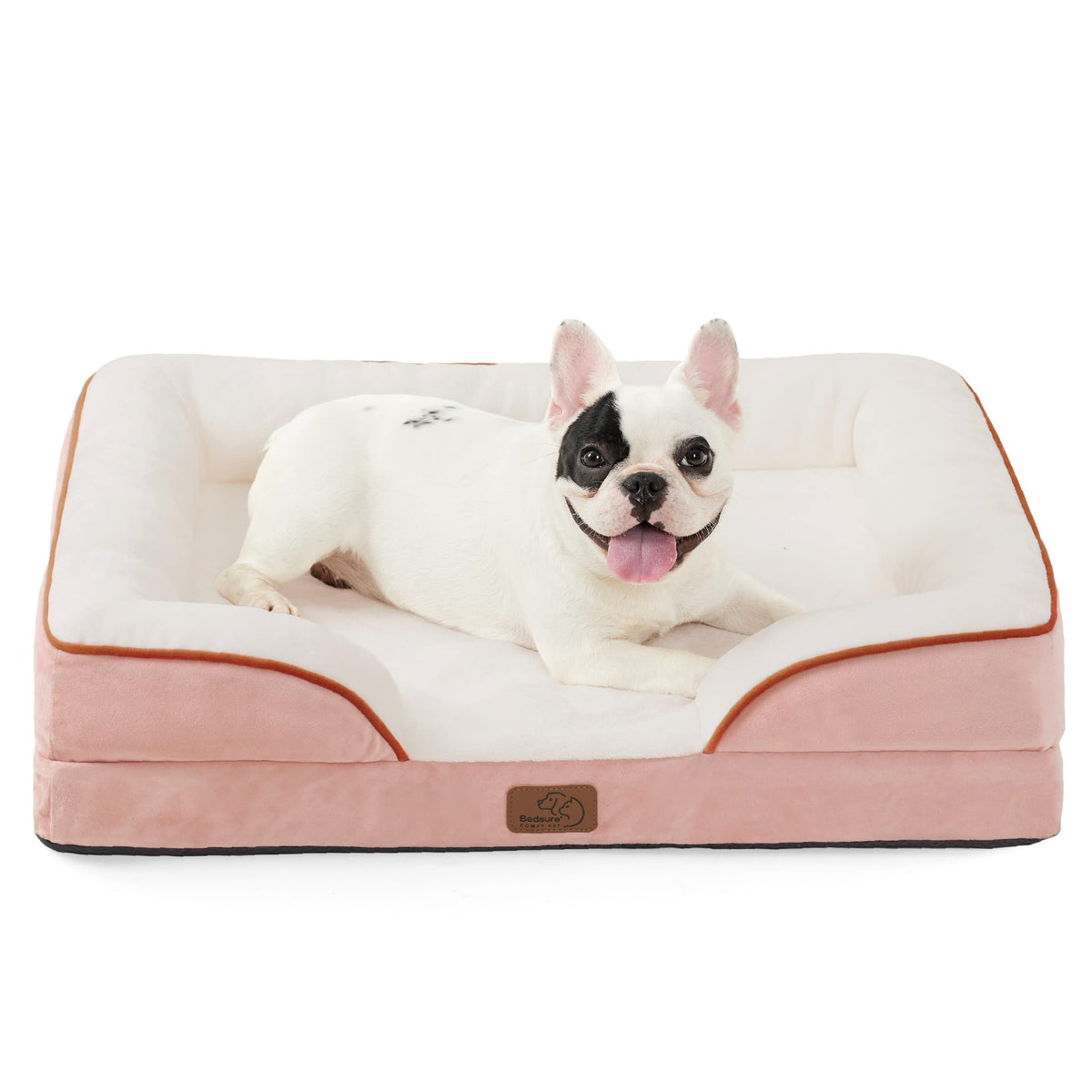 Bedsure orthopedic dog bed medium surface shows high-density foam for joint support.