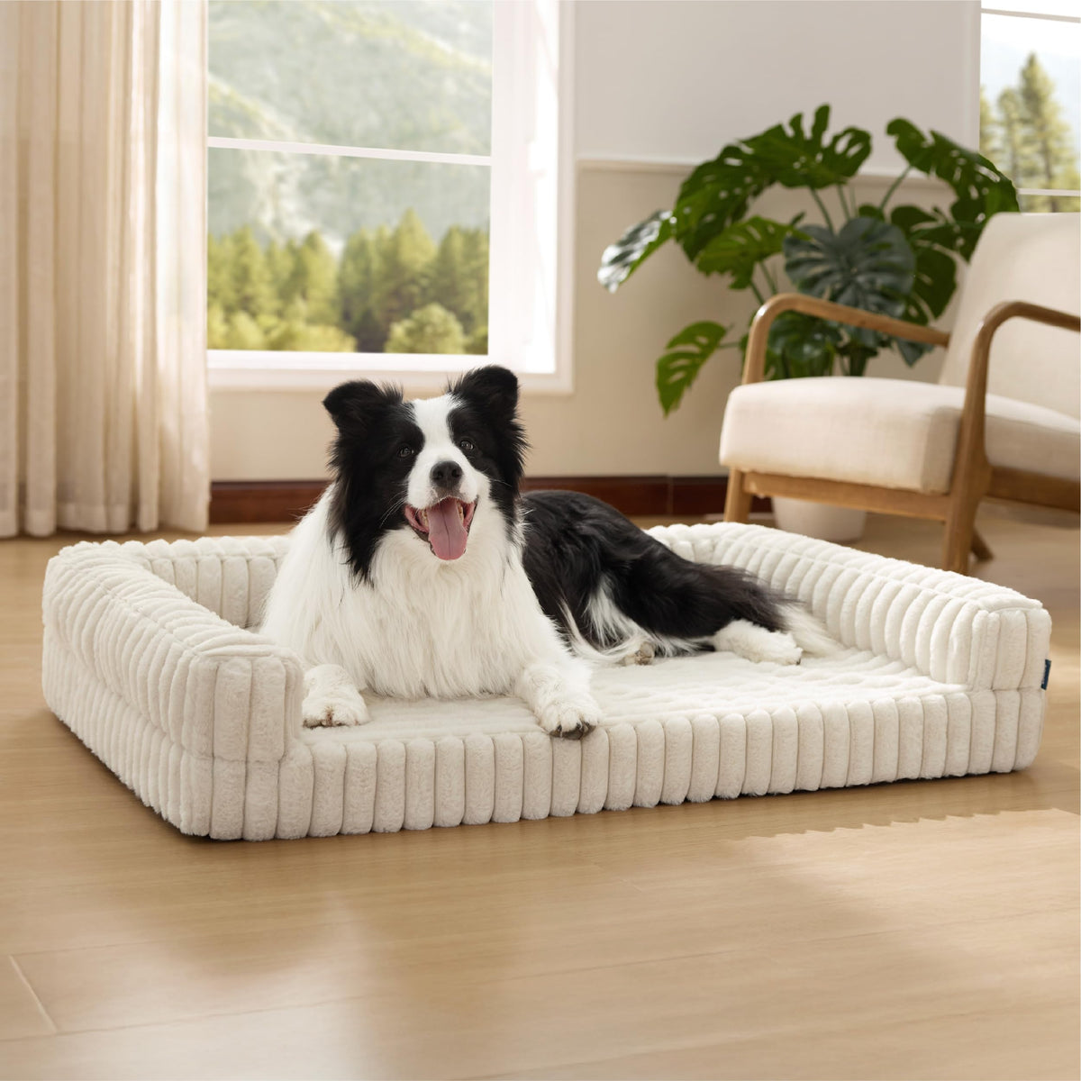 Bedsure orthopedic dog bed memory foam large offers plush support for joints and soothing rest