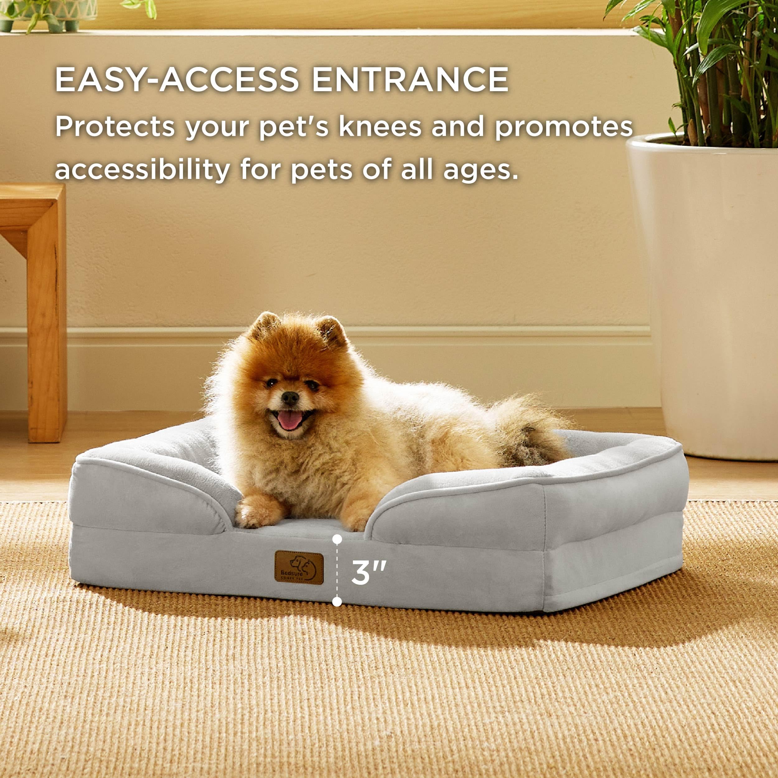 Bedsure non-skid bottom reduces slips for confident placement.