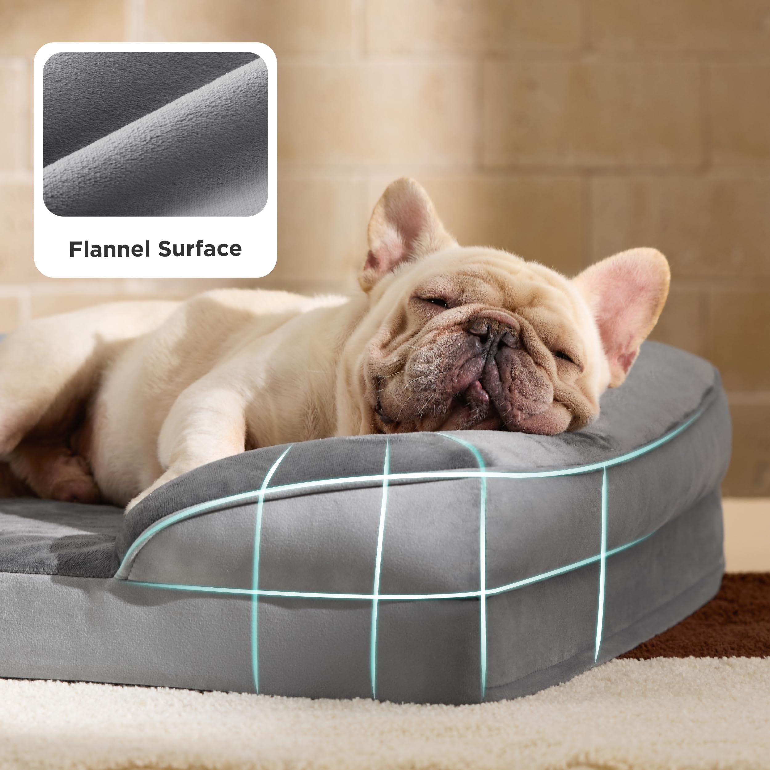 Bedsure orthopedic dog bed non-skid bottom keeps it in place