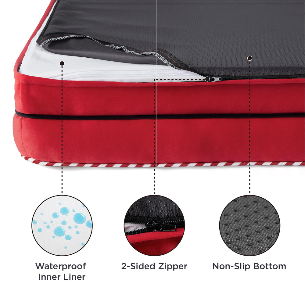 Bedsure bed non-skid bottom reduces slips on slick floors.
