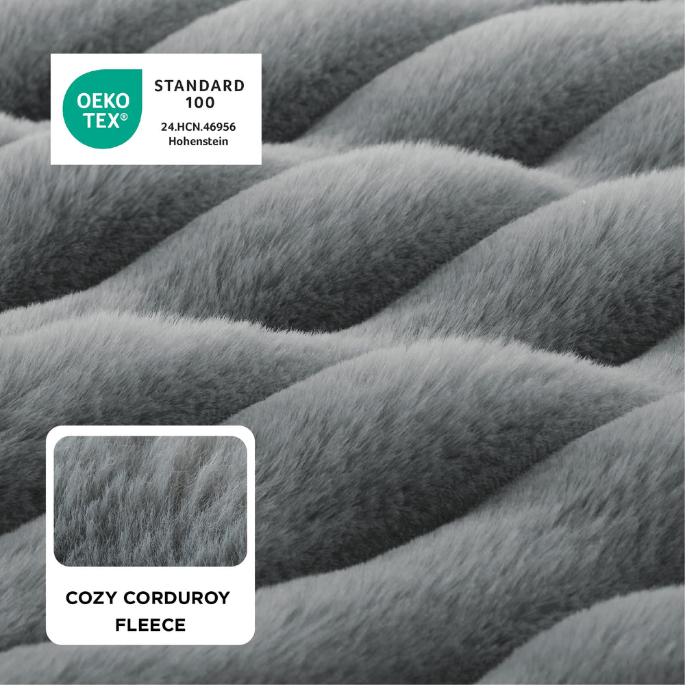 Bedsure orthopedic dog bed side bolster closeup emphasizes neck support and cozy cushioning
