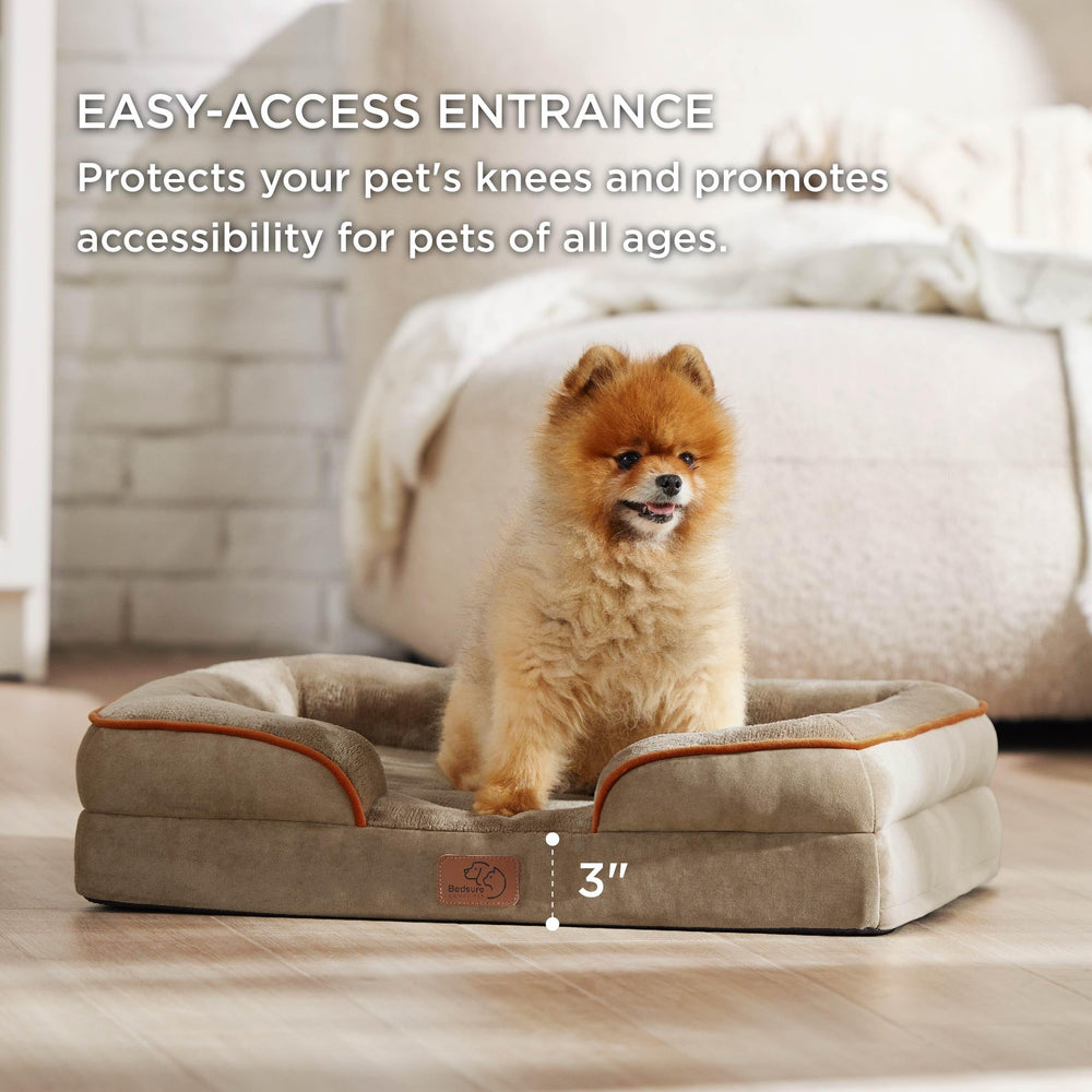 Bedsure non-skid bottom keeps the bed in place on smooth floors.